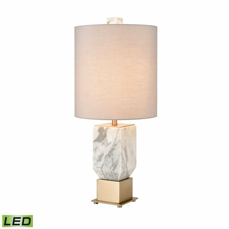 ELK SIGNATURE Touchstone 27'' High 1-Light Table Lamp - White - Includes LED Bulb H0019-9597-LED